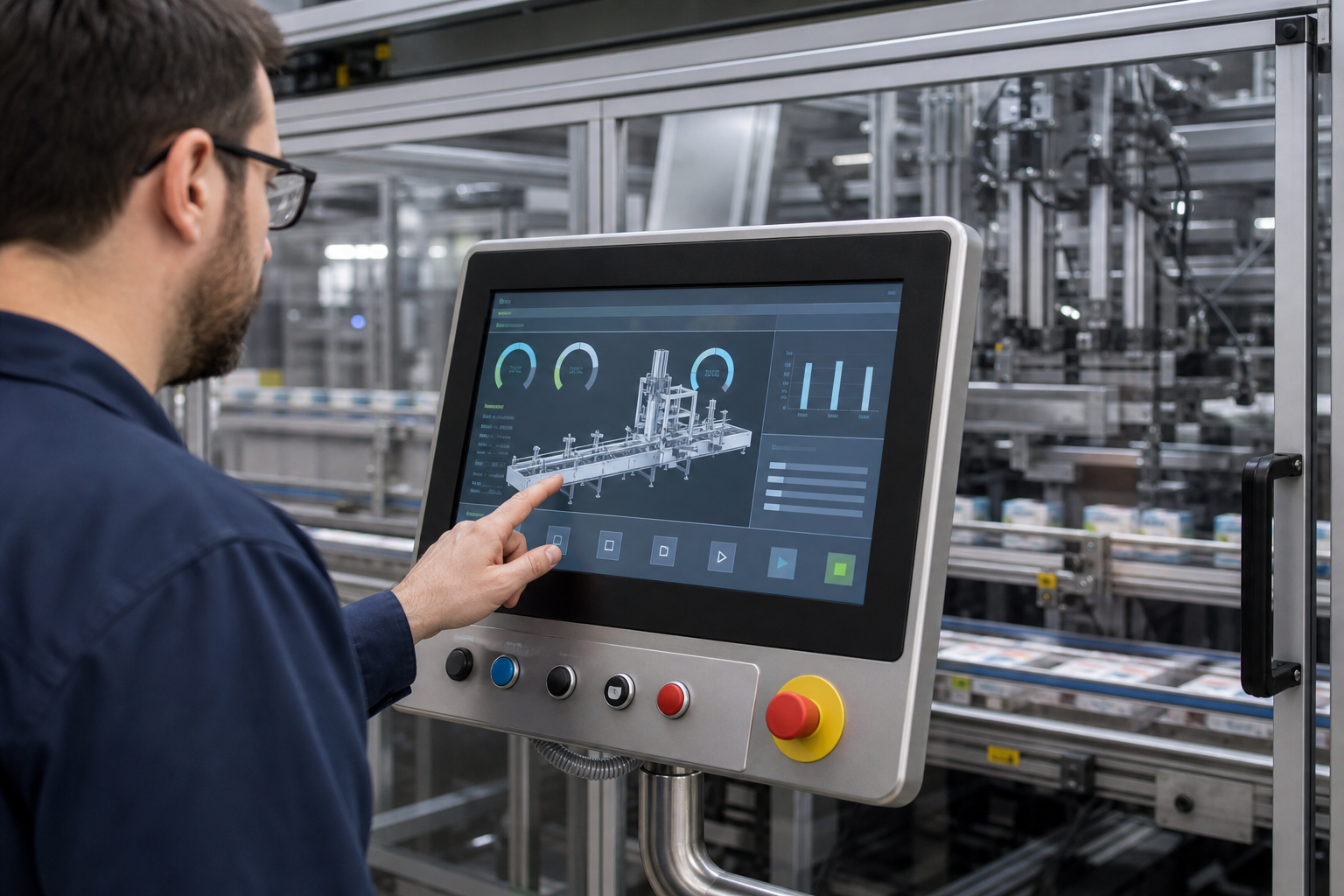 Thiết kế và kiểm tra giao diện HMI cho dây chuyền đóng gói