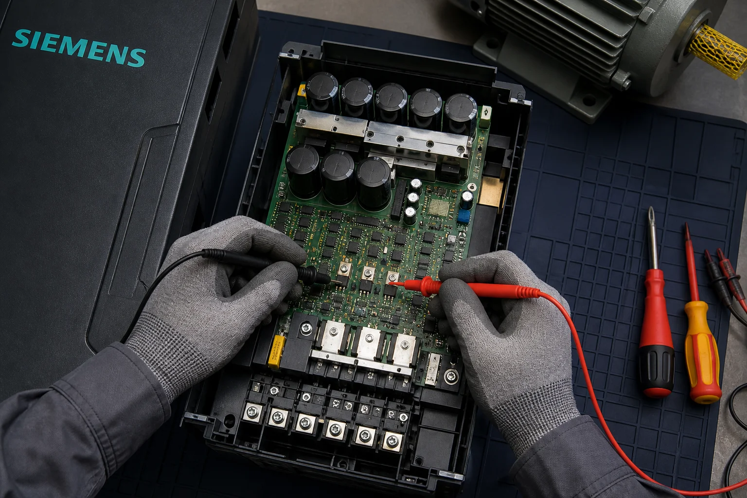 Đo kiểm bo công suất biến tần Siemens bằng thiết bị chuyên dụng