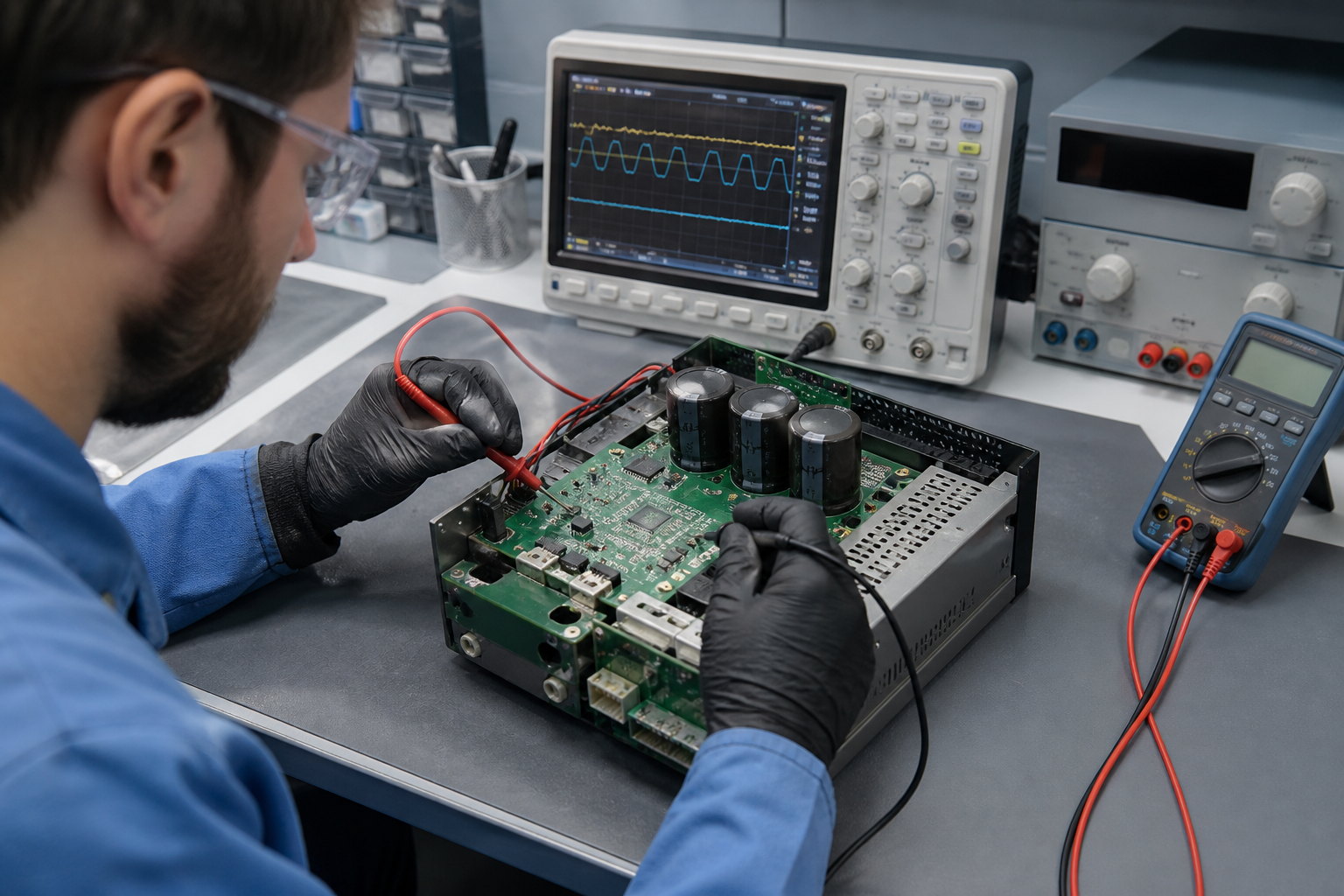 Đo kiểm bo công suất và điều khiển của servo drive