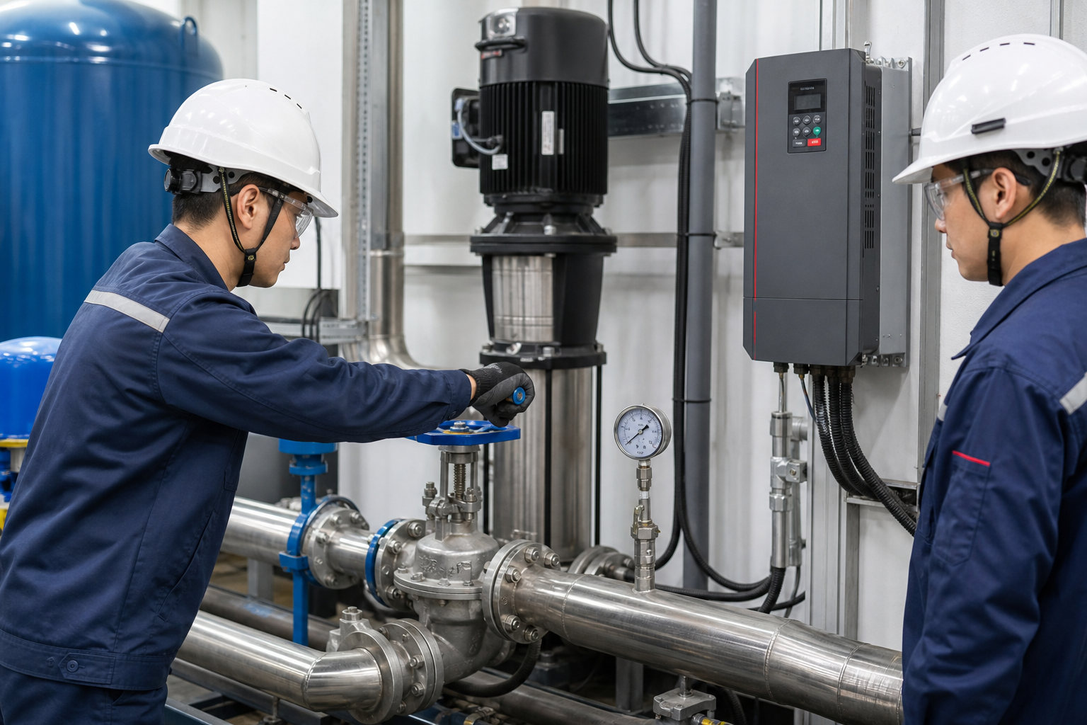 Chạy thử phản ứng PID của hệ thống bơm giữ áp dùng biến tần Delixi