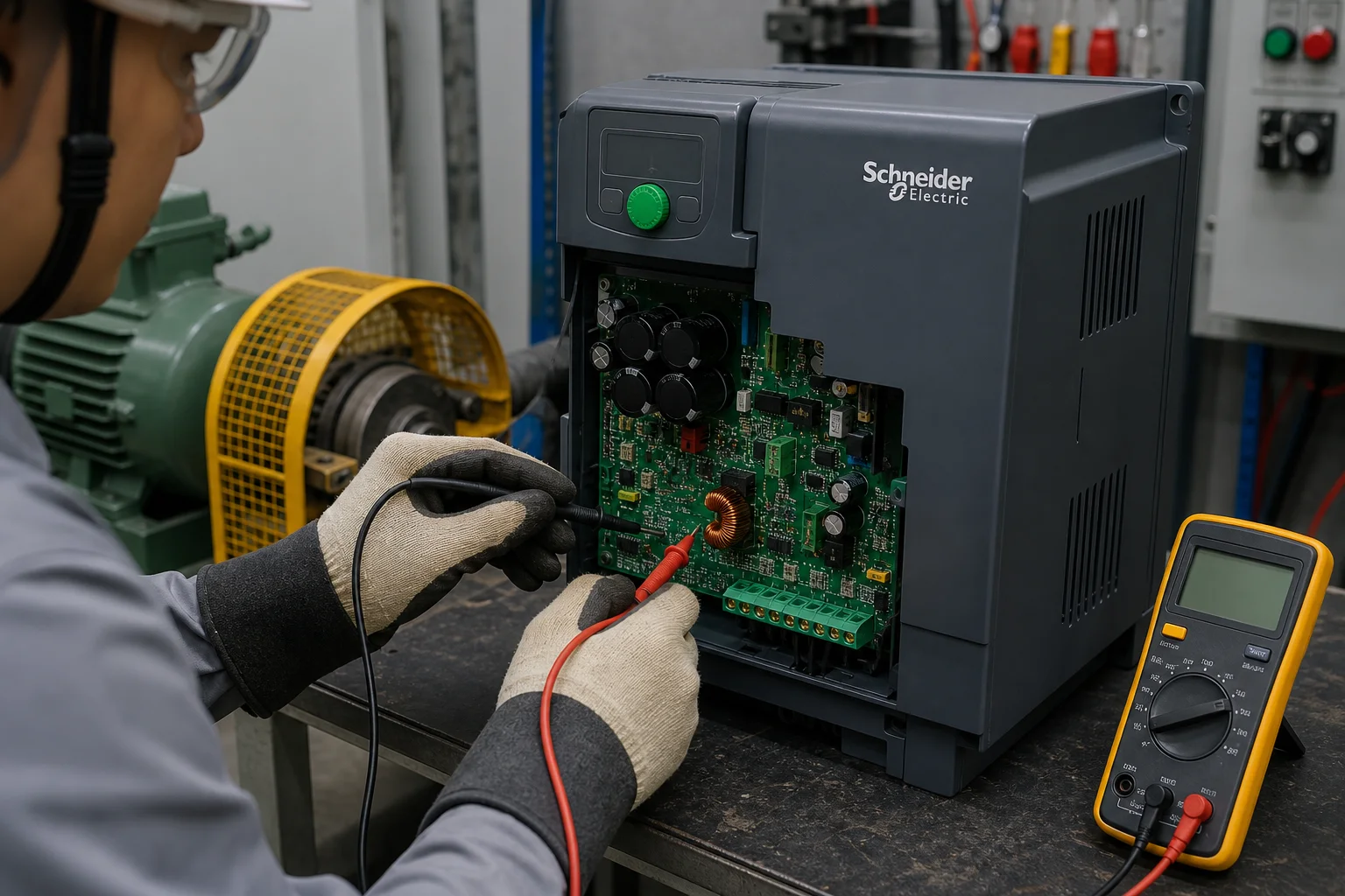Đo kiểm bo công suất biến tần Schneider Electric đã cô lập điện