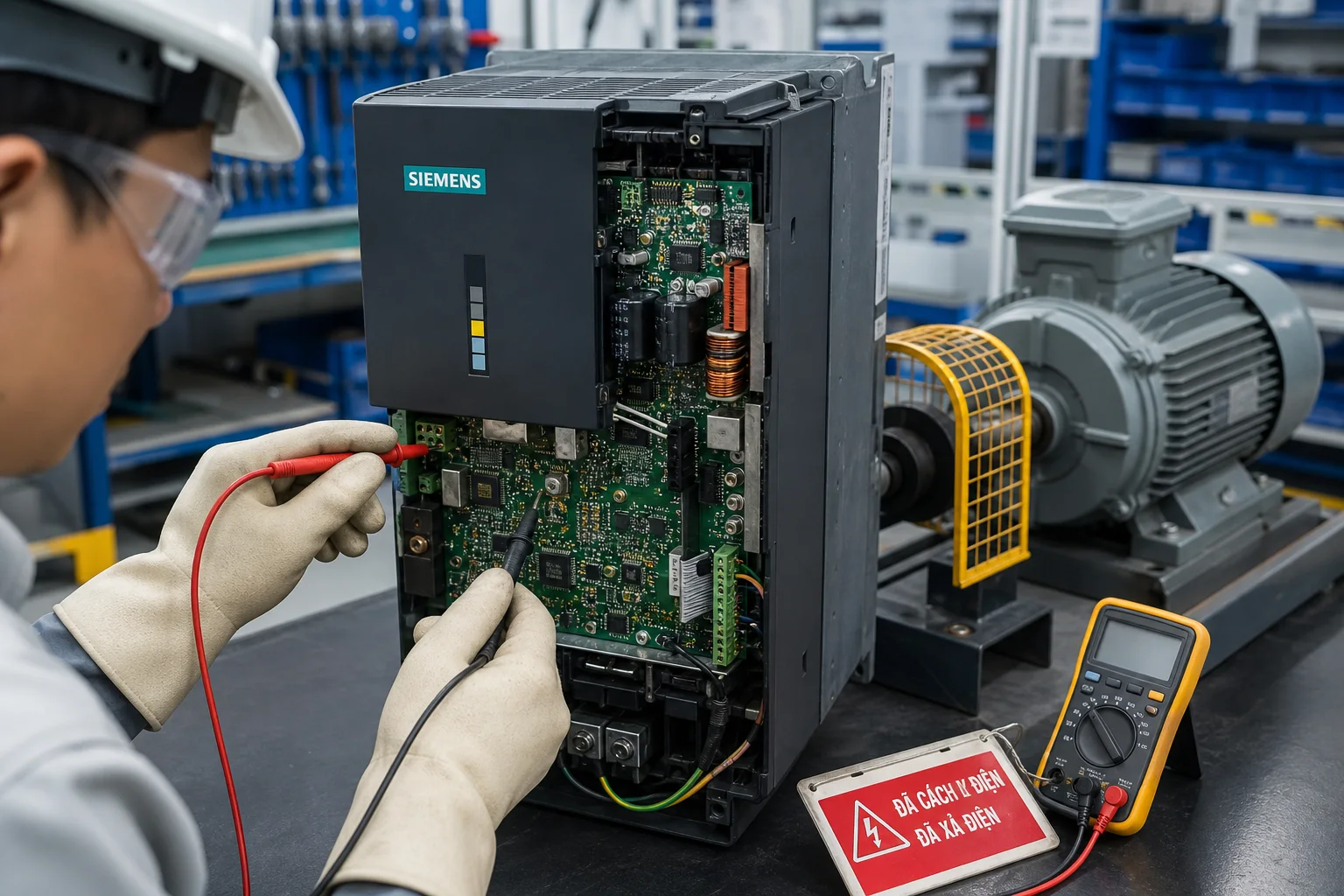 Đo kiểm bo công suất biến tần Siemens đã cô lập điện