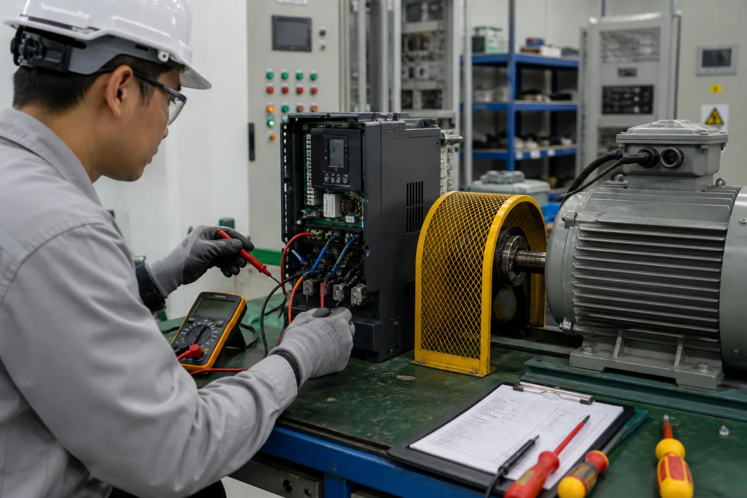 Chạy thử động cơ sau khi xác nhận cách điện đạt yêu cầu