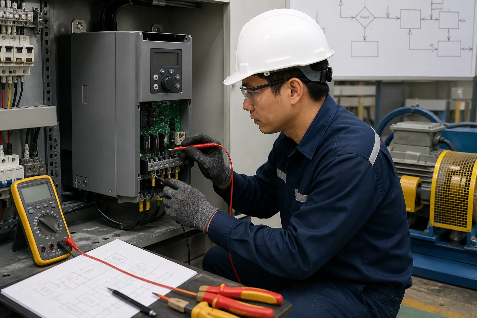 Chạy thử khởi động và theo dõi độ ổn định của nguồn cấp
