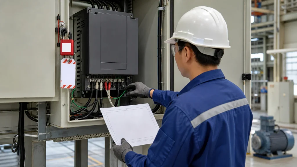 Lỗi đấu dây làm hỏng biến tần thường gặp - hình minh họa kỹ thuật