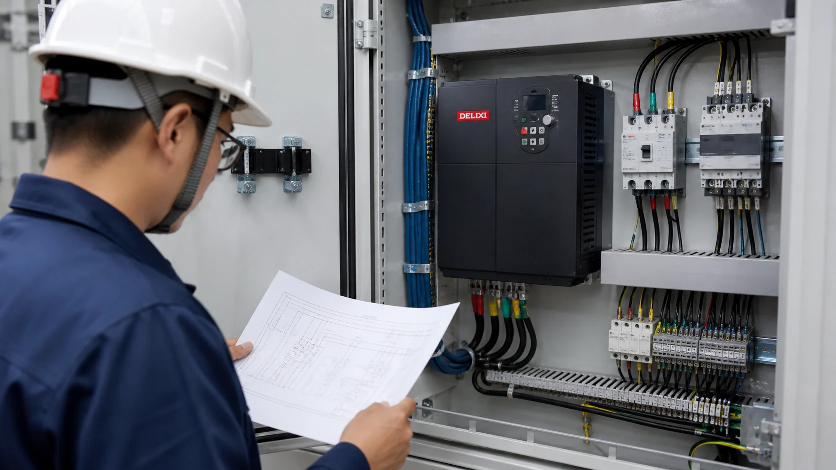 Đấu dây điều khiển tách biệt với dây động lực