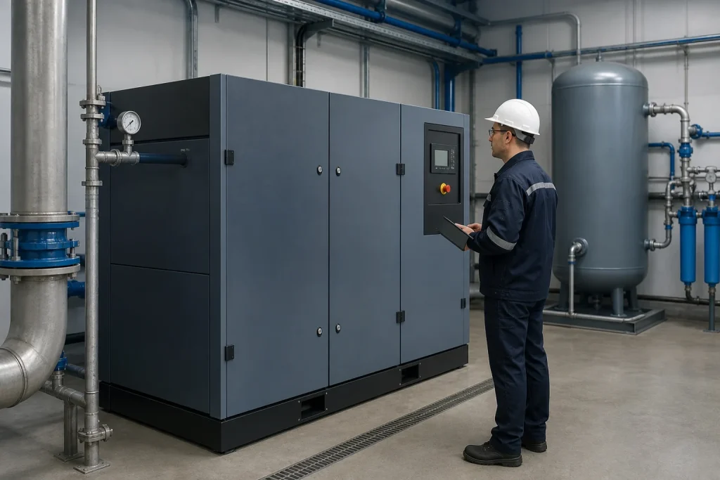 Máy nén khí trục vít điều khiển bằng biến tần