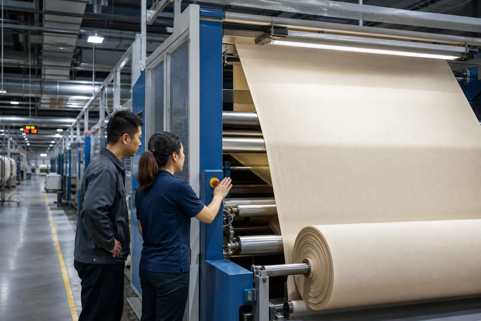 Chạy thử ổn định lực căng của vải